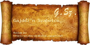 Gajdán Szabolcs névjegykártya