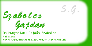 szabolcs gajdan business card