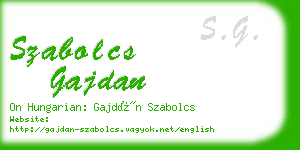 szabolcs gajdan business card